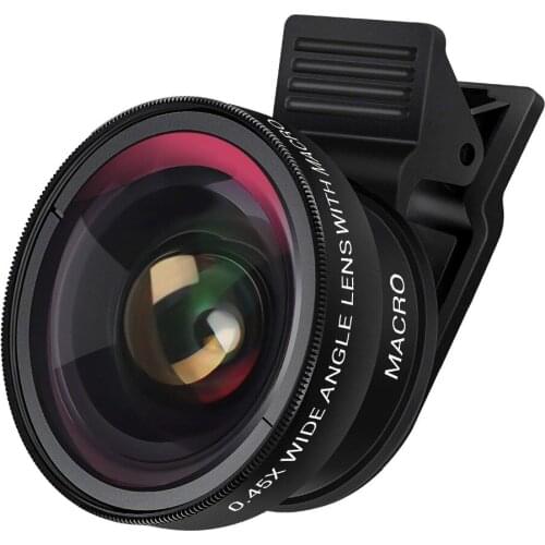 Camera Lens, Badalink 2 in 1 Cell Phone Camera Lens 160 Degree 0.45X Super Wide Angle Lens free shipping