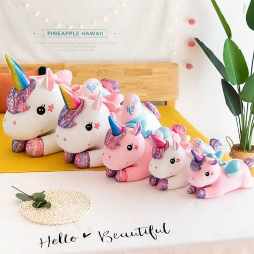 Seelaugh Unicorn Doll Hot Selling Rainbow Pony Plush Toys Creative Pillow Doll Unicorn Plush Doll
