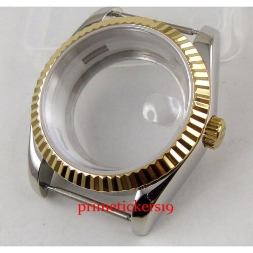 36mm steel sapphire glass automatic watch case fit ETA 2836 8215 movement
