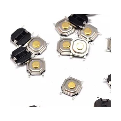 1000PCS/LOT 4*4*1.7MM SMD Tact Switch brass button / waterproof copper head 4x4x1.7