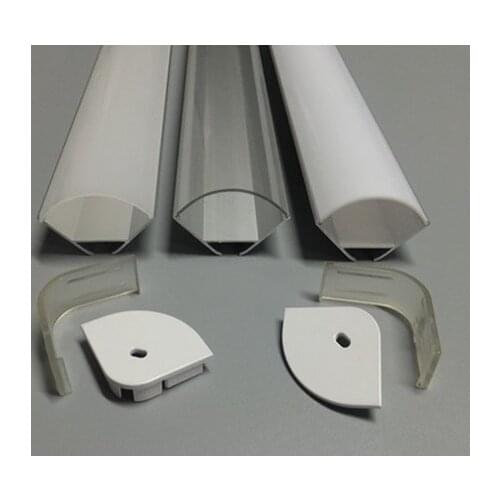 V-shape Aluminum Channel - LED Aluminum Extrusion for Flex/hard LED Strip Light White/milk Cover (100cm/39.37inch) Free Shipping