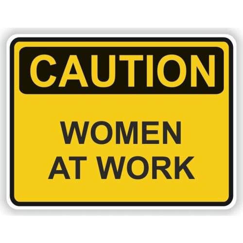 New Personality CAUTION WOMEN AT WORK Vinyl Car Stickers Decals Motorcycl PVC 13CM*9CM