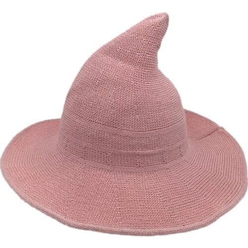 Winter new high-quality thin knitted hat, Halloween funny wizard hat, bowl hat, Christmas hat, holiday and New Year decoration