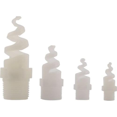 1/4" 3/8" 1/2" 3/4" 1" Plastic Spiral Cone Atomizating Nozzle Spiral Cone Atomization Nozzle Spray Sprinkler Heads 10 Pcs