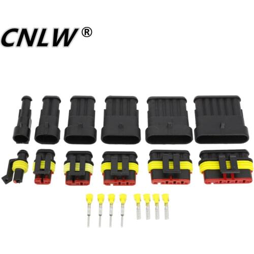 AMP 1.5mm-(1/2/3/4/5/6Pin) Series Car Connector Waterproof Electrical Wire Connector, Xenon Lamp Connector