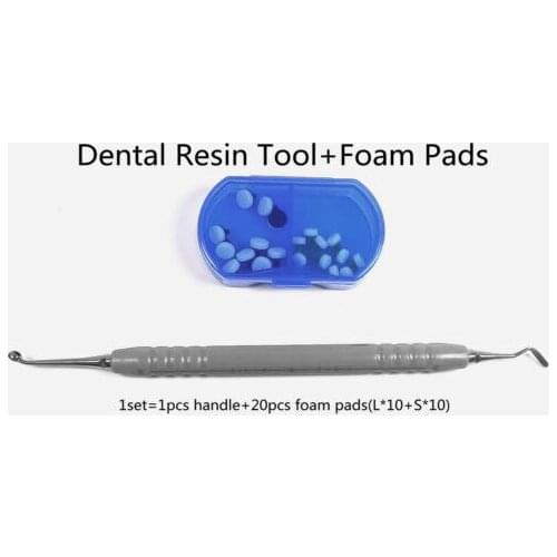 1Whole Set Dental Composite Light Cure Resin HoldersX1 With Foam PadsX20-L+S
