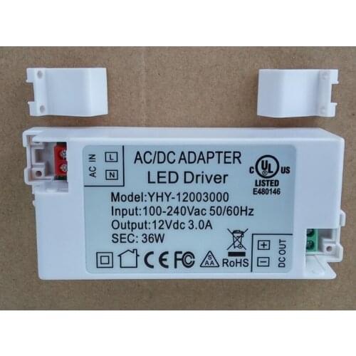 1 piece 12V 36w 3A 100V-240V Lighting Transformers high quality safe Driver for LED strip 3528 5050 power supply
