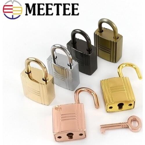 2/5sets Meetee Square Metal Clasp Turn Lock Twist Key Locks DIY Handbag Purse Closure Bag Parts Leather Hardware Accessories