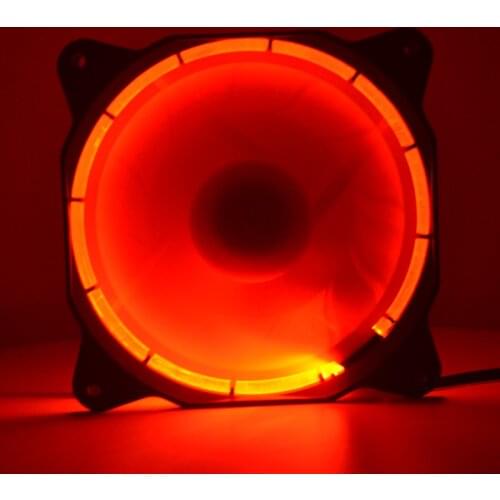 2pcs PC Case Water-Cooling water-cooler Aurora solar eclipse dual halo case fan 120mm 12cm mute computer radiator fan screw