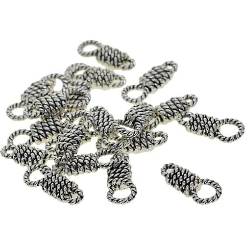 20 Pcs Rope Knot Key Pendant Charms Bead Jewelry Decoration for Necklace