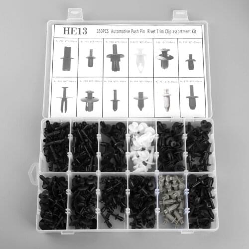 350Pcs Car Body Plastic Push Pin Rivet Fasteners Trim Moulding Clip Screwdriver For Nissan Toyota Volvo BMW Benz Audi Renault