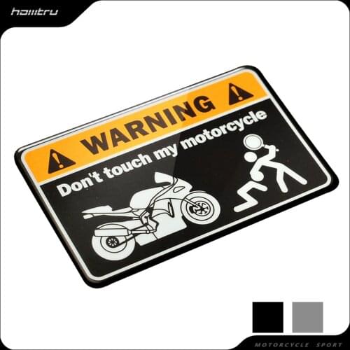 3D Warning Don't Touch My Motorcycle Motorbike Tank Decals Stickers Case for Universal Kawasaki Yamaha Honda Suzuki Ducati