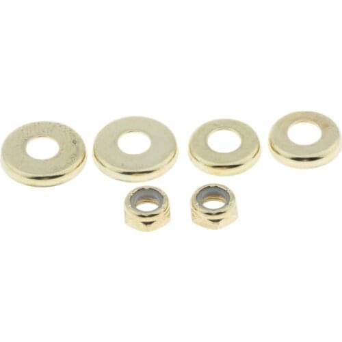 4 pieces Skateboard Washer Bearing Nut Longboard Applicable - 2 colors