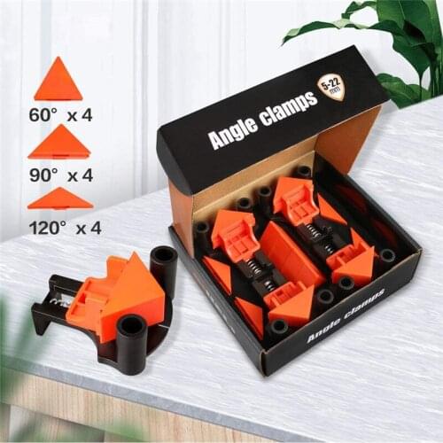 4Pcs 60/90/120 Degree Right Angle Clamp Fixing Clips Woodworking Hand Fixing Clips Picture Frame Corner Clips Positioning Tools