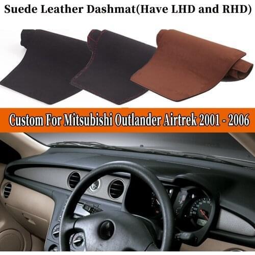 Accessories Car-styling Suede Leather Dashmat Dashboard Cover Dash Mat Carpet For Mitsubishi Outlander Airtrek 2001 - 2006 RHD