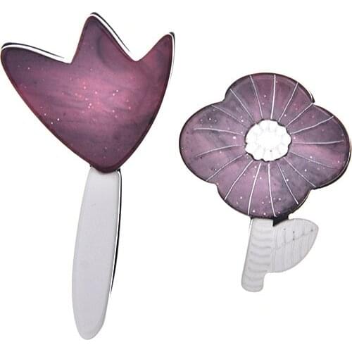 Blucome Acrylic Flowers Brooches For Women Men Acetate Fiber Gold Color Suit Collar Clip Fashion Jewelry Creative Design