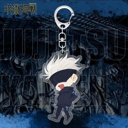 Anime Jujutsu Kaisen Gojo Satoru Keychains Yuji Itadori Megumi Fushiguro Nobara Kugisaki Acrylic Double Sided Keyring Cos Gift