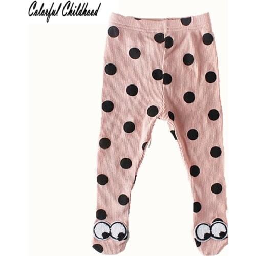 0-2Yrs Baby girls lovely circle eye pantyhose combed cotton cute dot spring/autumn leggings collant baby infant/toddle stockings