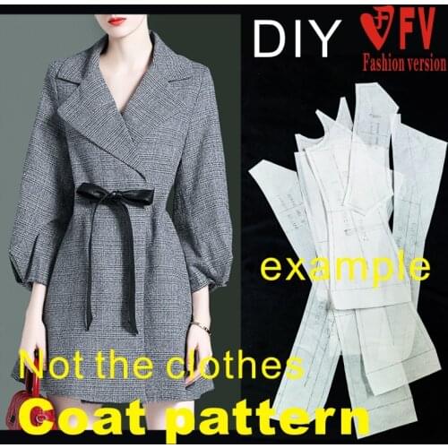 Design sense lantern sleeve windbreaker paper pattern coat clothing cutting drawings BFY-305