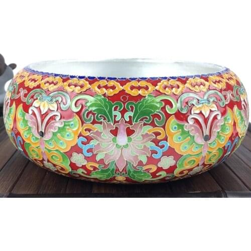 Cloisonne 999 sterling silver tea wash ceramic silver tea set tea ceremony