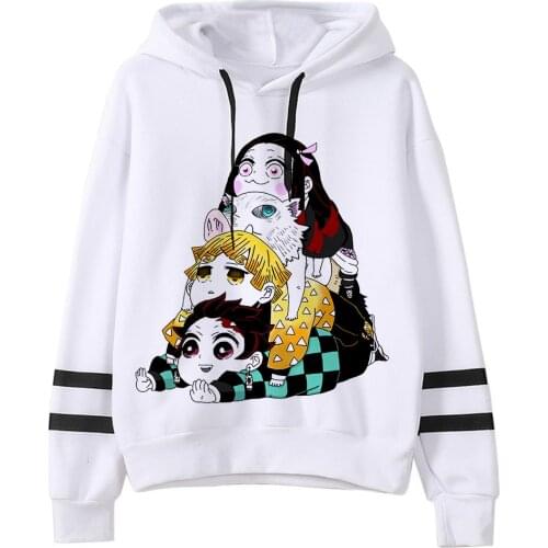 Demon Slayer Kimetsu No Yaiba Men/women Hoodies Anime Unisex Harajuku Aesthetic 90s Sweatshirt Ulzzang Graphic Casual Male Hood