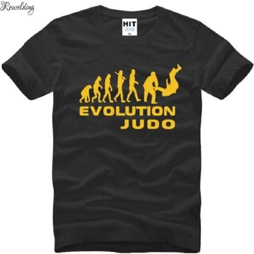 Evolution Of Judo T Shirts Men Cotton Short Sleeve Ape Evolution Printing Mens T-Shirt Fashion Male Funny Top Tees