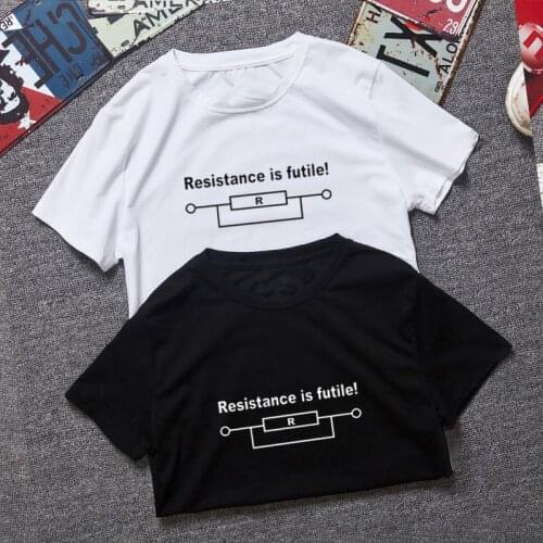 RAEEK RESISTANCE IS FUTILE FUNNY PRINTED MENS TSHIRT BORG SLOGAN STAR BIRTHDAY man t-shirt t shirt