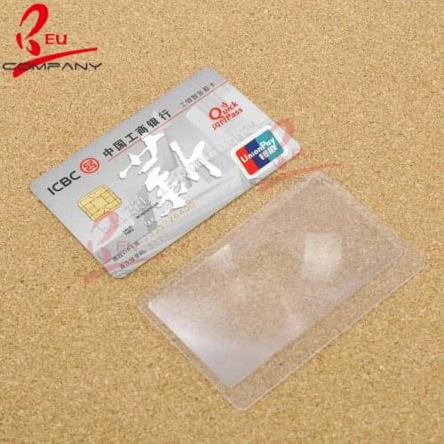 Hot sales !!!! 85*55 MM Retail Gift UltraThin Credit 3X Card Magnifier Glass
