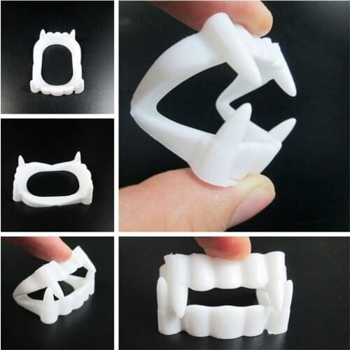 10pcs Vampire Fake Teeth for Halloween Party Night Glow Prop Masquerade Cosplay Funny Makeup Dentures