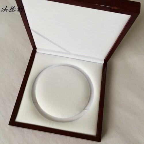 Brown diamond jewelry boxes LED lights ring box/gift box packaging/wooden jewlery box