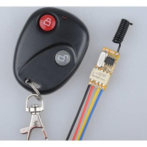 Mini Relay Remote Switch DC3.7V 4.2V 5V 6V 7.4V 8.4V 9V 12V Output 0V Dry Contact Relay Switching Value NO COM NC 315/433 RX TX