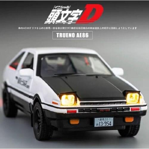 1:28 TOYOTA AE86 Alloy Car Model Die-Cast Simulation Miniature Metal Cars with Light Sound Pull Back Toys For Children Boy Gift