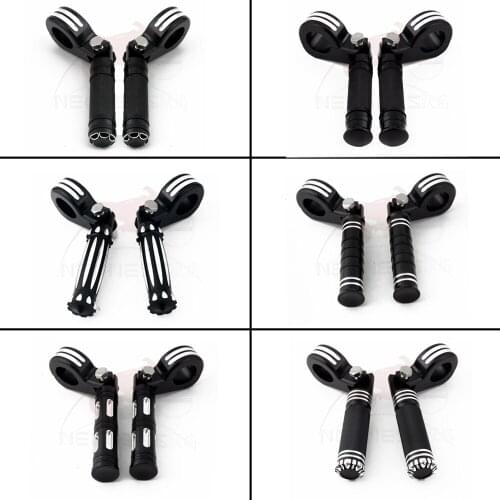Newness 32mm 38mm Motorcycle Highway Foot Pegs Engine Guard Crash Bar Footrest Clamp Mount Pedal For Harley Honda Yamaha Chopper