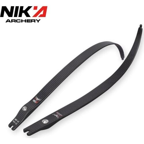 NIKA ARCHERY N3 Recurve Bow Limbs Progress Series with SMALL BULL LOGO Carbon Fiber Limb Draw Weight 24-44 lbs NEW