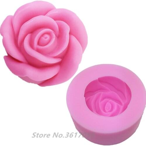 Rose Flower Soap Mold Silicone Mould Handmade Soap Mold Fondant Mold Candle Mold Crafts DIY Gifts Supply Cake Decoration