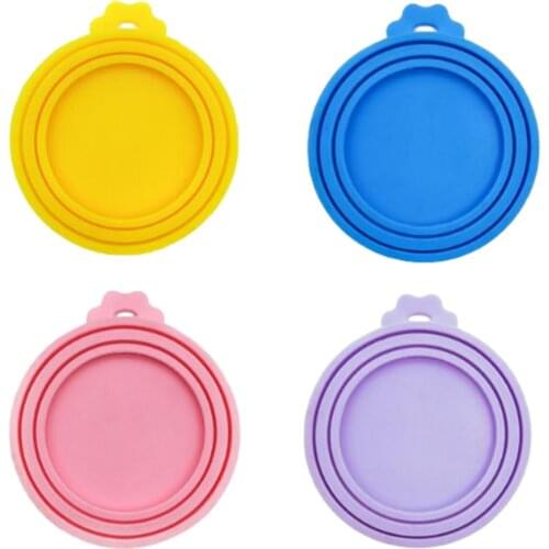Silicone Canned Lid Sealed Feeders Food Can Lid For Puppy Dog Cat Storage Top Cap Reusable Cover Lid Health Pet Daily Supplies