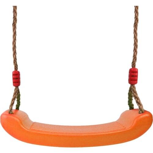 Strong Swing Seat with Adjustable Rope Set Playset Kids Indoor Outdoor Garden Park Playground Fun Play Orange