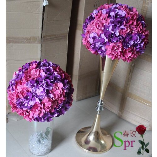 SPR new 10pcs/lot purple wedding table artificial flower ball centerpiece flore arrange events backdrop arch flowers decoration