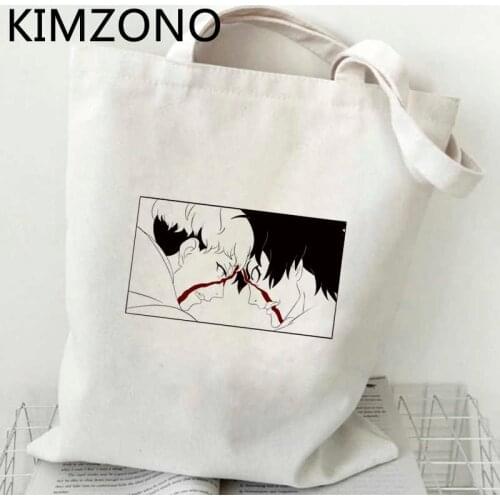 Devilman Crybaby shopping bag shopping bolsas de tela recycle bag bolso cotton canvas bag foldable bolsa compra sac toile