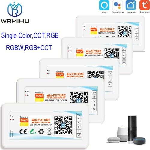 DC5-24V Wifi Tuya Smart Wireless LED Controller Alexa Google Voice Control for RGB CCT RGBW RGBCCT Single Color Light Bar