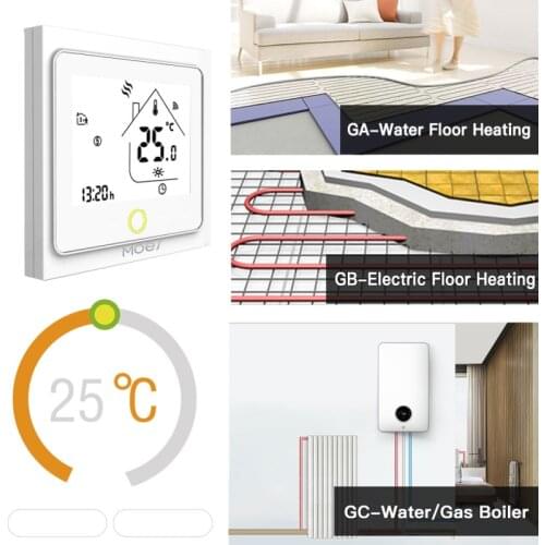 Tuya Zigbee Gateway Smart Thermostat Electric Underfloor Heating Water/Gas Boiler Temperature Remote Control For Smart Life App
