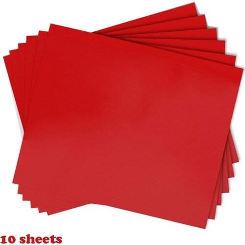 Heat transfer vinyl easy to cut 10*12 inch 10 sheets PU vinyls heat transfer DIY interested tshirts at home party decor hip hop