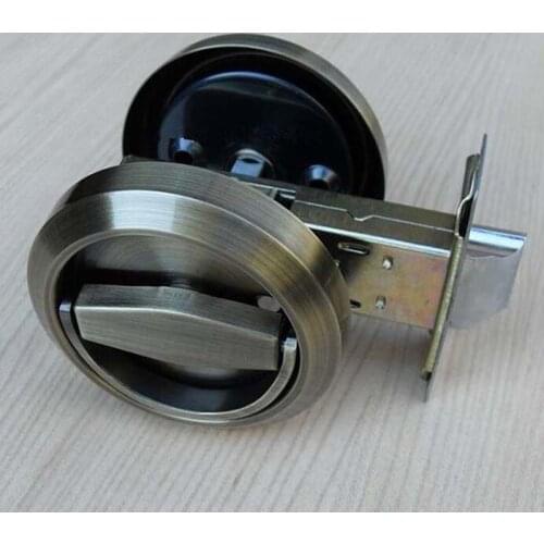 Bronze Stainless Steel 304 Recessed Cup Handle Privacy Sliding Door Locks House Lock Door Handle with Lock KF423