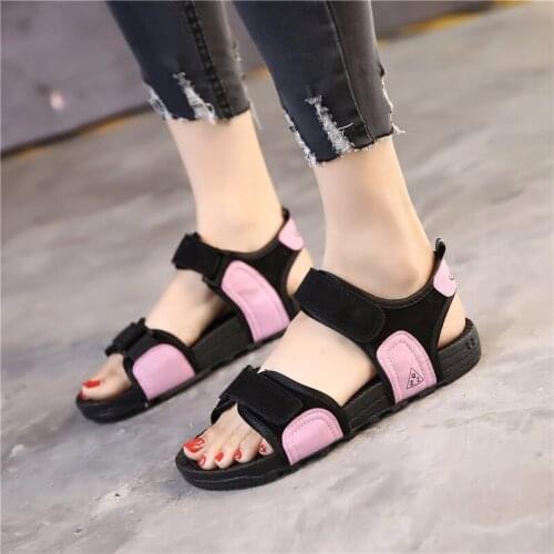 Womens extra-large sandals 2020 new all-match wide fat feet sandals 41-43 womens shoes 44 flat bottom plus extra-large