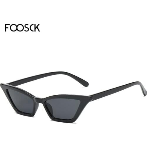 FOOSCK 2021 Sexy Ladies Square Sunglasses Women Brand Designer Hot Sell Cat Eye Sun Glasses Vintage Eyewear UV400