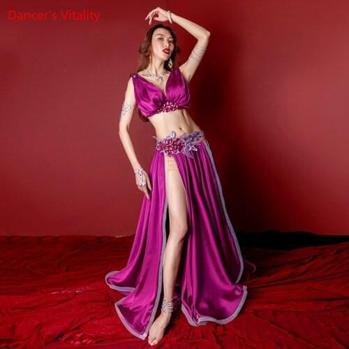 Belly Dance Suit High-end Bra Long Skirt Performance Clothes Profession Custom Female Elegant Top Competition Clothing Set