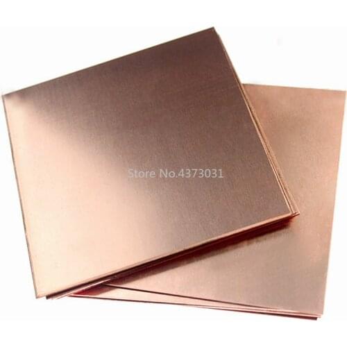 1pc DIY Handmade material Copper Sheet Plate 99.9% Pure Copper Cu Metal material 100*100mm