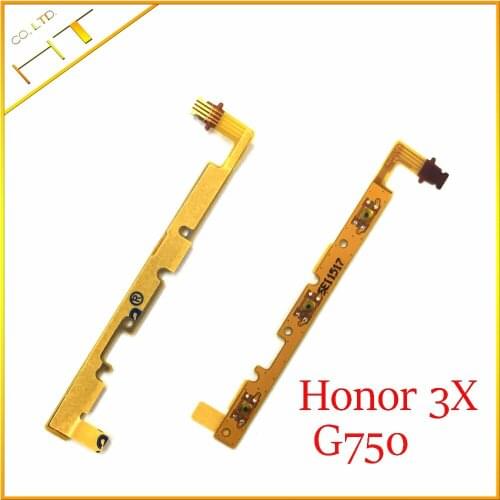 1pcs Power On/Off Key + Volume Up/Down Side Button Flex Cable for Huawei Honor 3X G750