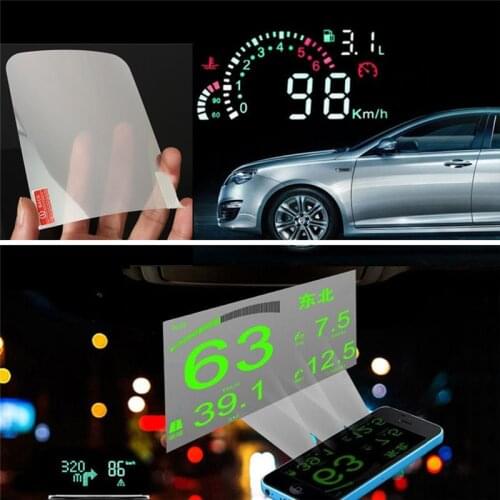 1 Pcs Protective Reflective Screen Navigation Projection Film Consumption Overspeed Display Car Styling Hud Head Up