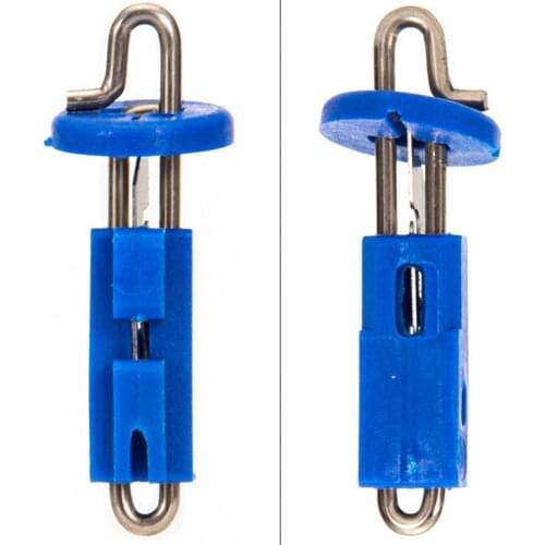 10Pcs/Set Umbrella Style Hook Bait Clips Reusable Blue Fishing Splash Down Solo Hook Bait Release Clip for Angling Fishing Tools